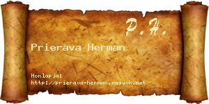 Prierava Herman névjegykártya